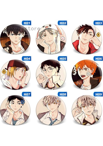Anime Pimleri Moda ve Sıcak Satış Japonya Anime Haikyuu!! Arkadaşınıza Broş Hediyesi (Yurt Dışından)