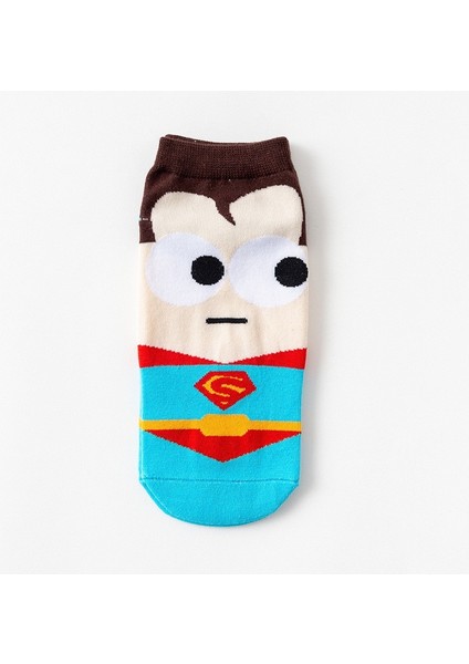 Süper Kahraman Marvel Adam Kadın Unisex 36-42 Çorap Ayak Bileği Pamuklu Çorap Spor Çorapları (Yurt Dışından)