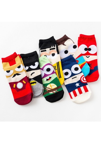Süper Kahraman Marvel Adam Kadın Unisex 36-42 Çorap Ayak Bileği Pamuklu Çorap Spor Çorapları (Yurt Dışından)