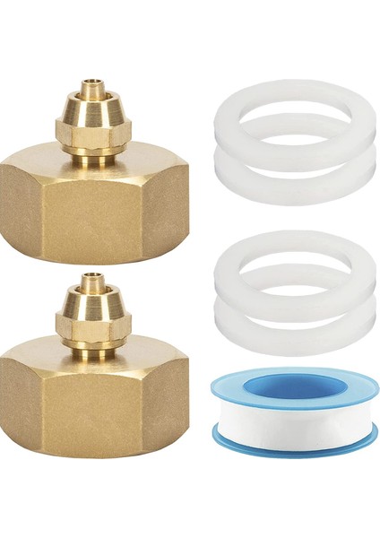 3/4 Inç Ila 1/4 Inç Hortum Adaptörü Bahçe Pirinç 1/4 Inç Sulama Hortumu Adaptörü 2 Paket Yıkama Kauçukları (Yurt Dışından)