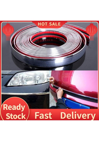 【hazır Stok Evrensel 6mm 15MM 18MM 22MM Araba Krom Şekillendirici Dekorasyon Kalıplama Trim Şerit (Yurt Dışından)