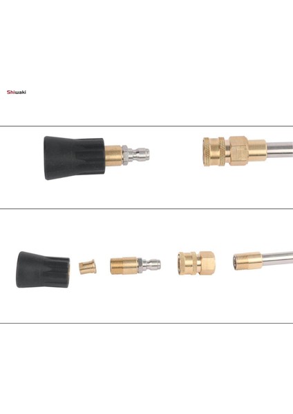 Bahçe Hortumu M18 Basınçlı Yıkama Adaptör Seti Hızlı Bağlantı Prinç 1/4 (Yurt Dışından)
