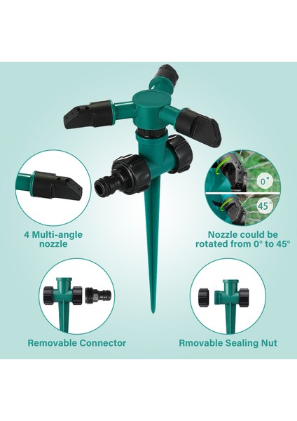 [garfans]2pcs 360° Dönen Çim Yağmurlama Sistemi Otomatik Bahçe Su Sulama Yard Outdoor (Yurt Dışından) modelleri