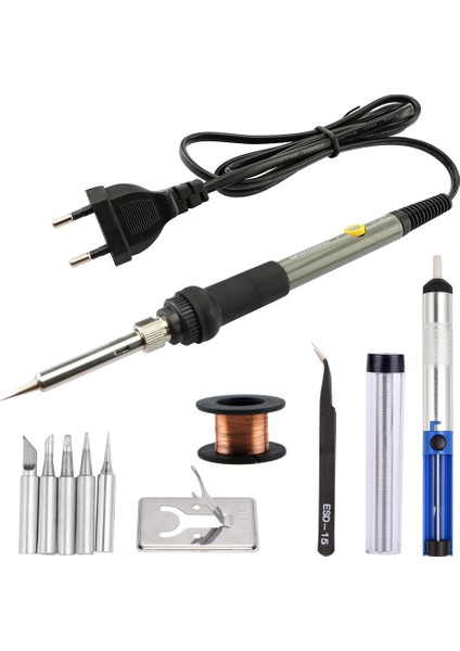 60W Elektrikli Havya Sıcaklığı Ayarlanabilir Dahili Isıtma Tipi Sabit Sıcaklık Havya 220V Kaynak Aracı (Yurt Dışından) modelleri