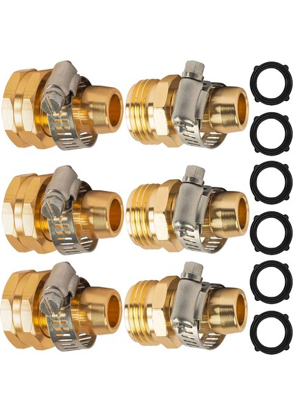 Xhhdqes Bahçe Hortumu Tamir Takımı, Bahçe Hortumu Tamir Konnektörü Kelepçeleri ile 3/4 Inç Bahçe Hortumu Için Uygun, Erkek ve Dişi Su Hortumu (Yurt Dışından) fiyatları