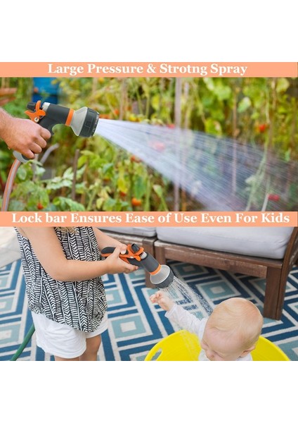 Hortum Nozulu Bahçe Hortumu Nozulu Hortum Püskürtme Nozulu Kaçak Ücretsiz Yüksek Basınçlı Ağır Hizmet Sulama Tesisi Yıkama Arabaları Evcil Hayvan Duş Için 8 Desen (Yurt Dışından) fırsatları