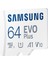 Samsung Evo Plus 64GB Hafıza Kartı 130 Mb/s Micro Sdhc Sd Adaptör MB-MC64KA/TR 1