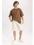 Slim Fit Dar Kalıp Normal Bel Dar Paça Jean Bermuda Şort B0380AX23HS 2