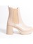MBIBR203-N Kadın Nude Kalın Kısa Platform Topuklu Kısa Bot & Bootie 3
