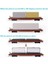 C8741 2 Adet Ho Ölçekli 1:87 52 'düz Araba Düz Yataklı Taşıyıcı 52FT Model Tren Konteyner Taşıma Yük Arabası (Ordu Yeşil) (Yurt Dışından) 2