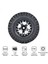 1.0 Beadlock Tekerlekler ve Lastikler 4 Adet Metal Tekerlek Göbeği Kauçuk Lastikler 1/24 Rc Model Araba Paletli Eksenel SCX24 AXI00006 AXI90081 AXI00002 AXI00001 (Siyah1) (Yurt Dışından) 3