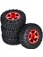 1.0 Beadlock Tekerlekler ve Lastikler 4 Adet Metal Tekerlek Göbeği Kauçuk Lastikler 1/24 Rc Model Araba Paletli Eksenel SCX24 AXI00006 AXI90081 AXI00002 AXI00001(KIRMIZI2) (Yurt Dışından) 1