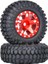 1.0 Beadlock Tekerlekler ve Lastikler 4 Adet Metal Tekerlek Göbeği Kauçuk Lastikler 1/24 Rc Model Araba Paletli Eksenel SCX24 AXI00006 AXI90081 AXI00002 AXI00001(KIRMIZI2) (Yurt Dışından) 2