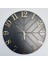 - Diagonal Lines - Siyah & Gold - 50CM Duvar Saati 2