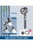 Maytto Banyo Duş Başlığı Yüksek Basınçlı Duş Başlığı Püskürtücü Başlığı Atık Su Paslanmaz Çelik Panel 3 Modlu Duş Başlığı Ayarlanabilir Su Basıncı Spa Için Tek Düğme Durdurma/başlatma (Yurt Dışından) 2