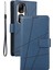 Honor 90 Pro Vaka Çizgileri Strap ile Pu Deri Telefon Kapağı (Yurt Dışından) 1