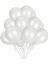 Metalik Beyaz Balon 20 Adet 12 Inc Lateks Balon 1