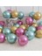 50 Adet Krom Parlak Metalik Yeşil-Pembe-Gold Renk Balon 1