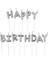 Happy Birthday Gümüş Renk Pasta Mumu Seti 1