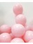 100 Adet Pembe Soft Makaron Pastel Renk Mat Balon 1
