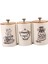 3 Vintage Çay Kutuları Kavanoz Tencere Teneke Metal W/ (Yurt Dışından) 1