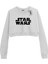 Basic Crop Bisiklet Yaka Uzun Kollu Star Wars Yazılı Sweat 1