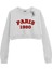 Basic Crop Bisiklet Yaka Uzun Kollu Paris 1980 Sweat 1