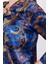 Saf İpek Pijama Takımı Mandala Desen Saks Mavi Nomads Felt 2