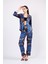 Saf İpek Pijama Takımı Mandala Desen Saks Mavi Nomads Felt 3