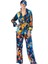 İpek Gömlek Pantolon-Pijama Takımı Abstract Desen 10 Nomads Felt 1