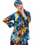 İpek Gömlek Pantolon-Pijama Takımı Abstract Desen 10 Nomads Felt 2