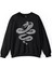 Kral Kara Kobra Yılan King Black Snake Cobra Baskılı Sweatshirt 1