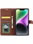 Iphone 14 Için Plus Tam Koruma Cep Telefonu Kapak Standı F1 Serisi Flip Deri Cüzdan Case-Brown (Yurt Dışından) 2