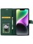 Iphone 14 Için Plus Tam Koruma Cep Telefonu Kapak Standı F1 Serisi Flip Deri Cüzdan Kılıf Yeşili (Yurt Dışından) 2