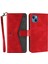 Iphone 14 Için Plus Plicing Dikişli Cilt Touch Folio Flip Case Stand Pu Deri Derili Damla Geçirmez Cep Telefonu Kapak-Kırmızı (Yurt Dışından) 1
