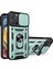 Iphone 14 Pro Max Için 6.7 Inç Önem Anti-Fingerprint Telefon Kabuğu Kamera Koruma Pc+Tpu Yüzük Kickstand Anti-Sracratch Telefon Kapağı Case-Yeşil (Yurt Dışından) 1