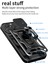 Iphone 14 Pro Max Için 6.7 Inç Önem Anti-Fingerprint Telefon Slayt Kamera Koruması Pc+Tpu Ring Kickstand Anti-Cratch Telefon Kapağı Case Black (Yurt Dışından) 2