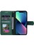 Iphone 14 Için Plus Plicing Dikişli Cilt Touch Folio Flip Case Stand Pu Deri Bırak-Kötü Cep Telefonu Kapak Yeşil (Yurt Dışından) 2