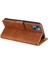 Iphone 14 Için Plus Plicing Dikişli Cilt Touch Folio Flip Case Stand Pu Deri Bırak-Kötü Cep Telefonu Kapak Kahverengi (Yurt Dışından) 4
