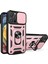 Iphone 14 Pro Max Için 6.7 Inç Önem Anti-Fingerprint Telefon Slayt Kamera Koruma Pc+Tpu Yüzük Kickstand Anti-Cratch Telefon Kapağı Case-Rose Gold (Yurt Dışından) 1