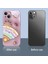Iphone 14 Için Smile Face Yüz Gökkuşağı Desenli Telefon Kılıfı Temperlenmiş Cam+Tpu Anti-Drop Kapak-Beyaz (Yurt Dışından) 3