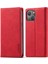 Iphone 14 Için Pu Deri Cüzdan Folio Flip Case Manyetik Otomatik Absorbed Stand Kapak Kırmızısı (Yurt Dışından) 1