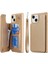 Iphone 14 Için Plus Kart Yuvaları Tasarımı Kickstand Pu Deri Kaplamalı Tpu Telefon Kılıfı Çarpışma Karşıtı Cüzdan Kapağı Strap-Gold (Yurt Dışından) 1