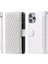 Rhombus Grid Dokulu Pu Deri Telefon Kılıfı Iphone 14 Için Plus 6.7 Inç Fermuar Cep Stand Cüzdan Kapağı Strap-White (Yurt Dışından) 1