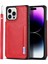 Iphone 14 Pro Max Için Çoklu Kart Yuvası Kickstand Tasarım Anti-Çizgi Pu Deri+Tpu Telefon Kılıfı Manyetik Snap Düğmesi Telefon Kapağı Kabuk-Kırmızı (Yurt Dışından) 1