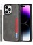 Iphone 14 Pro Max Için Çoklu Kart Yuvaları Kickstand Tasarım Anti-Çizgi Pu Deri+Tpu Telefon Kılıfı Manyetik Snap Düğmesi Telefon Kapağı Kabuk Grey (Yurt Dışından) 1