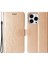 Iphone 14 Pro Max Için 6.7 Inç Baskılı Kelebekler Pu Deri Deri Flip Cüzdan Kılıf Stand Stand Anti-Fall Telefon Kapağı Kayış-Gold (Yurt Dışından) 1