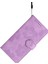Iphone 14 Için Pu Deri Deri Telefon Kabuğu Cüzdan Kapağı Baskılı Çiçek Deseni Flip Stand Case-Purple (Yurt Dışından) 3