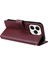 Iphone 14 Için Plus 6.7 Inç Anti-Drop Stand Kapağı Folio Flip Pu Deri Cüzdan Cep Telefon Kılıfı Landard-Wine Red ile (Yurt Dışından) 4