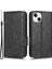 Iphone 14 Için Plus Dayanıklı Üçgen Desen Baskılı Kasa Cüzdan Tasarım Kitap Stili Pu Deri Telefon Kapağı Strap-Black (Yurt Dışından) 1